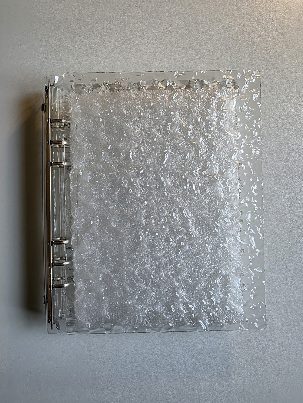 A5 Clear Textured Acrylic 6-Ring Binder - Translucent